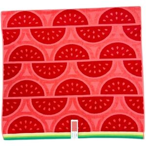 Caro - Watermelon Wedge’ Plush Beach Towel. 36” x 68”. NWT. Firm!